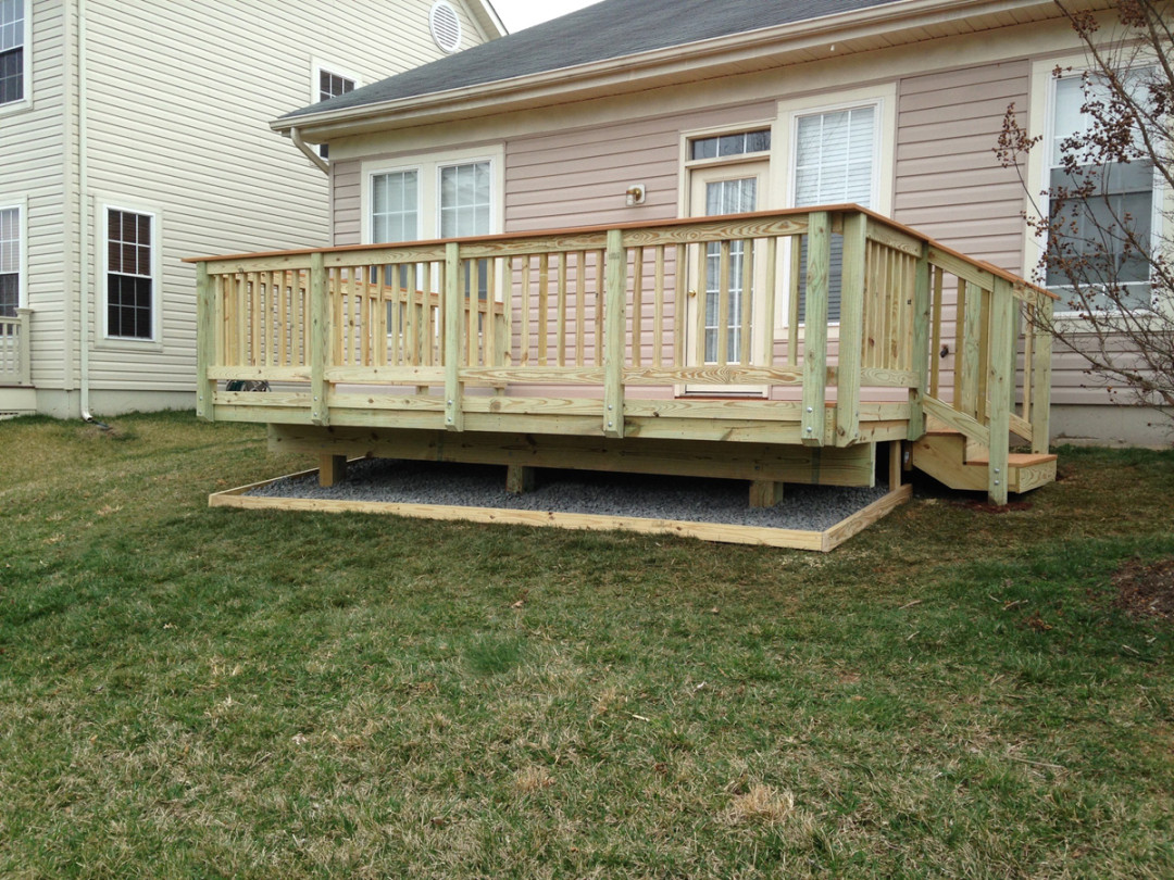 Completed Deck On Ranch Home - Bull Run Valley Construction