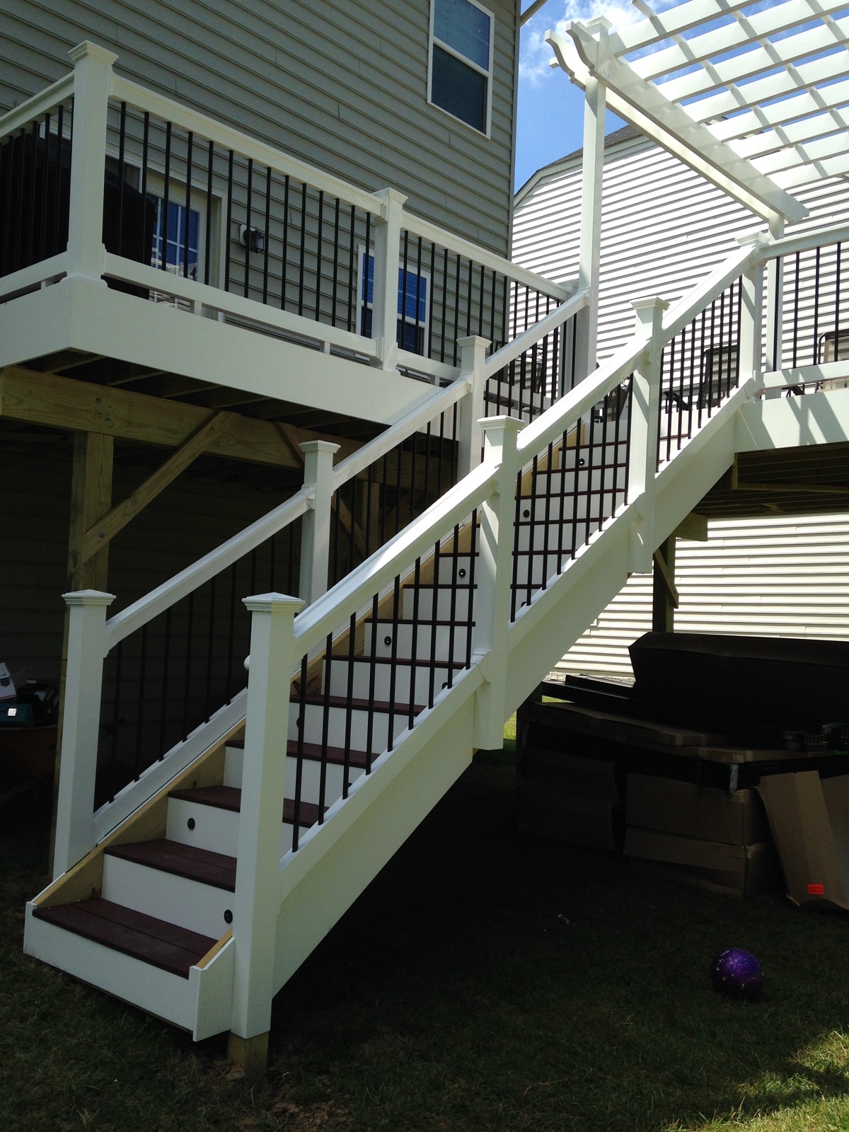 extended deck on right side